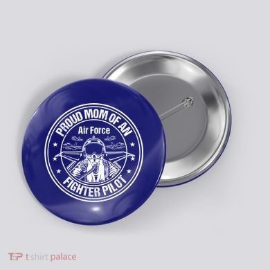 Proud Air Force Mom Fighter Pilot Design Cool Gift Button