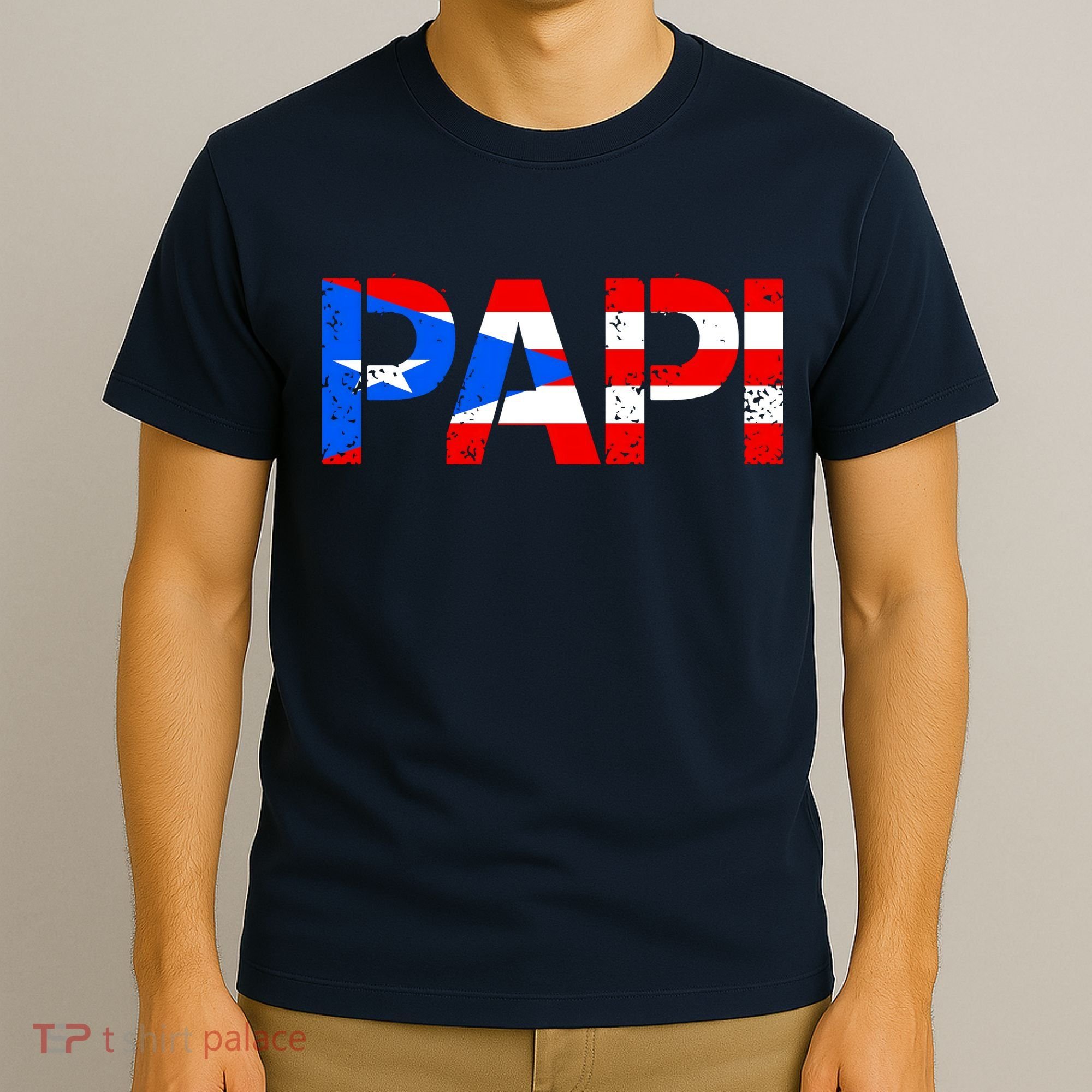 Papi American Flag Vintage Father's Day T-Shirt