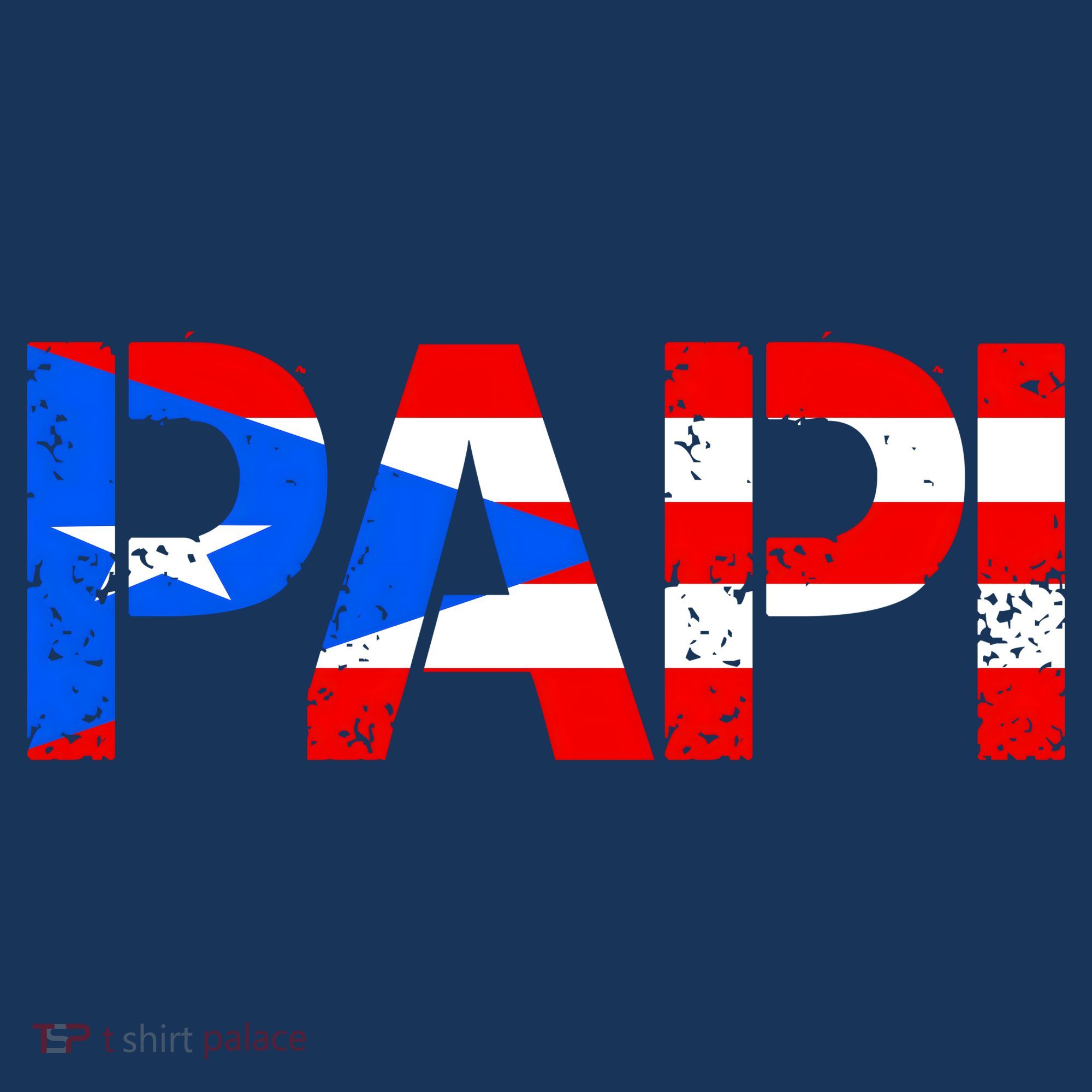Papi American Flag Vintage Father's Day T-Shirt