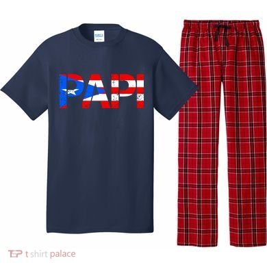 Papi American Flag Vintage Father's Day Pajama Set
