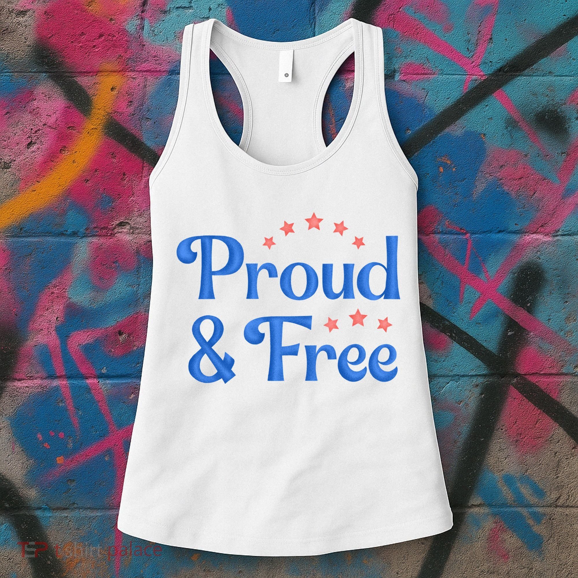 Proud And Free Usa 4th Of July Women's Tank Top