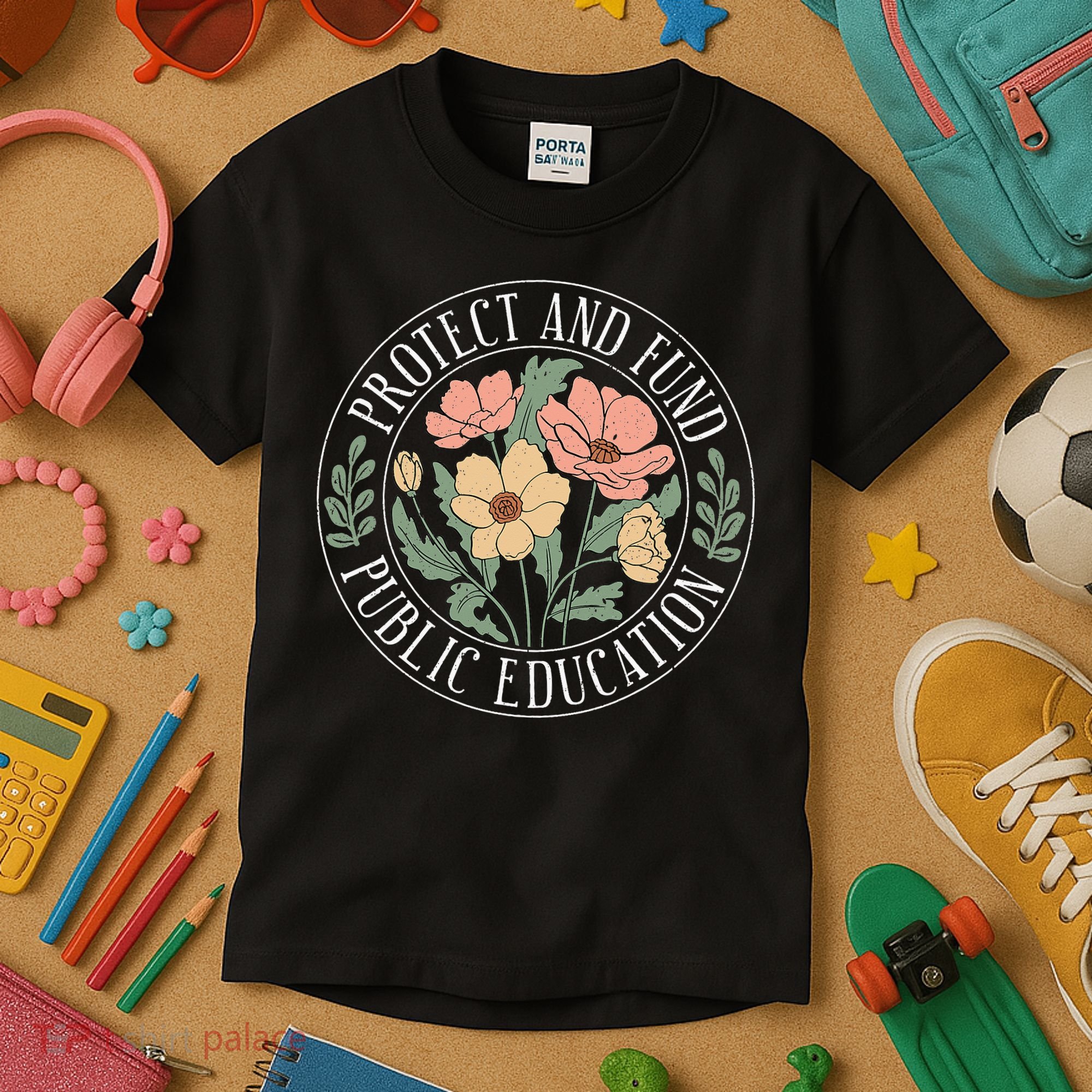Protect And Fund Public Education Public Teachers Schools Kids T-Shirt