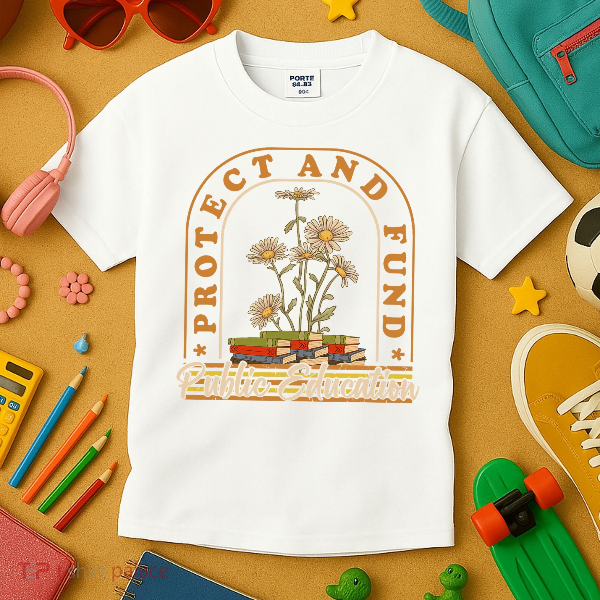 Protect And Fund Public Education Public Teachers Schools Kids T-Shirt