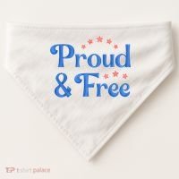 Proud And Free USA Holiday USA-Made Doggie Bandana thumb 0