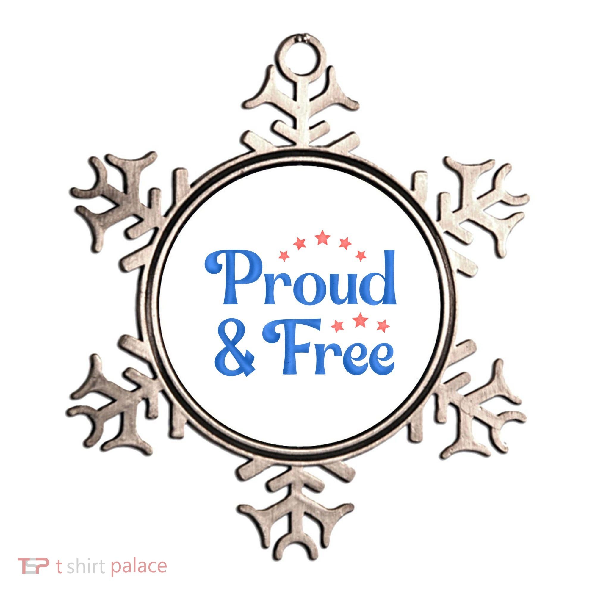 Proud And Free USA Holiday Ornament