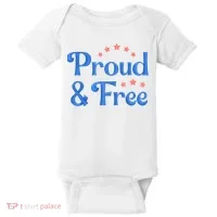 Proud And Free USA Holiday Baby Bodysuit thumb 0
