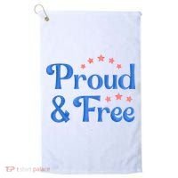 Proud And Free USA Holiday Golf Towel thumb 0