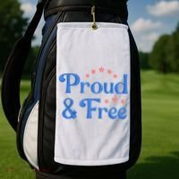 Proud And Free USA Holiday Golf Towel thumb 2