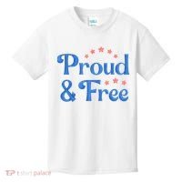 Proud And Free USA Holiday Kids T-Shirt thumb 0