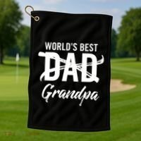 Pregnancy Announcement For Grandparents Golf Towel thumb 1