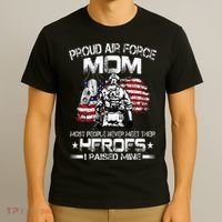 Proud Air Force Mom Air Force Graduation Mom USAF Heroes T-Shirt thumb 3