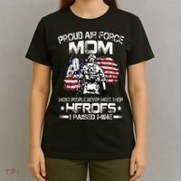 Proud Air Force Mom Air Force Graduation Mom USAF Heroes T-Shirt thumb 4