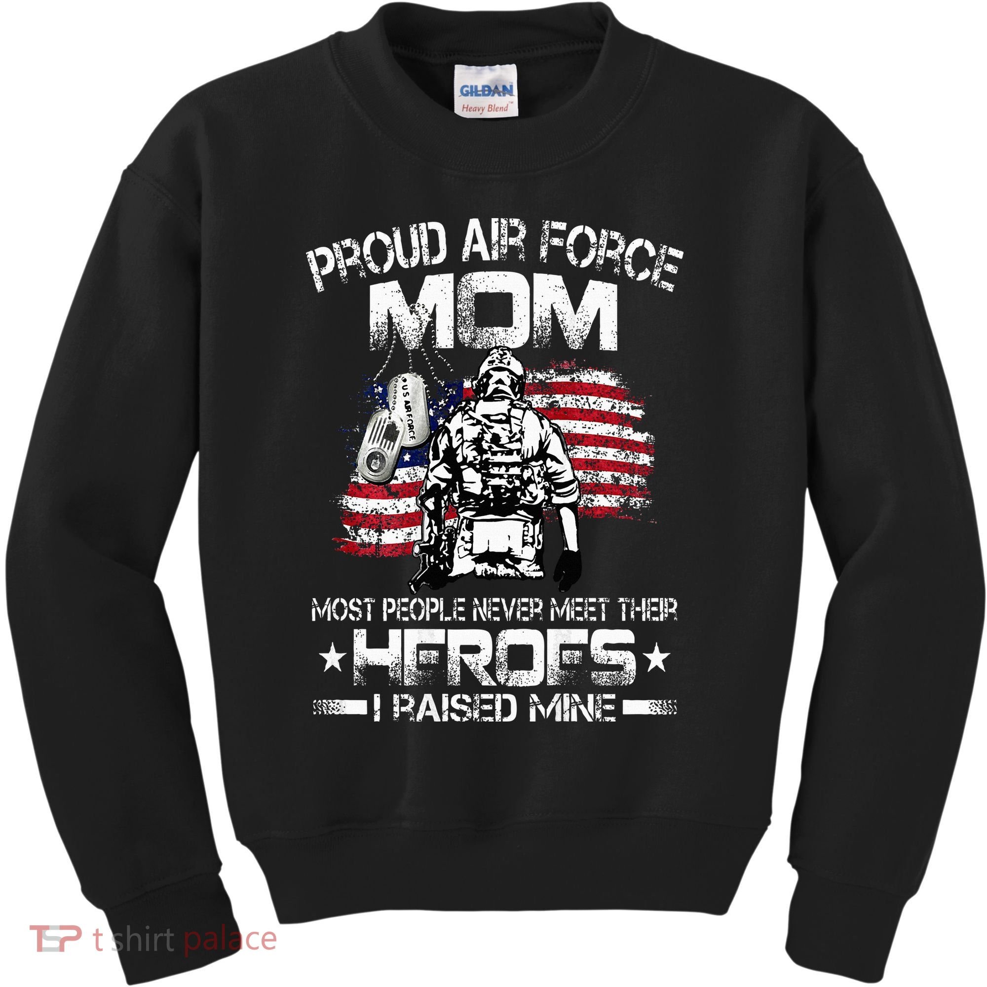 Proud Air Force Mom Air Force Graduation Mom USAF Heroes Kids Sweatshirt