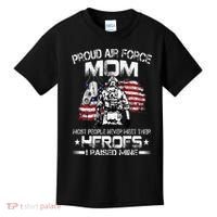 Proud Air Force Mom Air Force Graduation Mom USAF Heroes Kids T-Shirt thumb 0