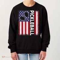 Pickleball American Flag Funny Pickleball Lover Women's Sweatshirt thumb 0