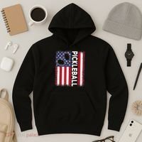 Pickleball American Flag Funny Pickleball Lover Hoodie thumb 3