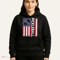 Pickleball American Flag Funny Pickleball Lover Hoodie thumb 5