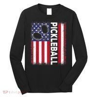Pickleball American Flag Funny Pickleball Lover Long Sleeve Shirt thumb 0