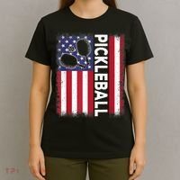 Pickleball American Flag Funny Pickleball Lover T-Shirt thumb 4