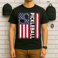 Pickleball American Flag Funny Pickleball Lover T-Shirt thumb 6