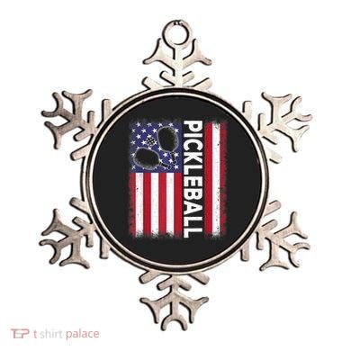 Pickleball American Flag Funny Pickleball Lover Ornament