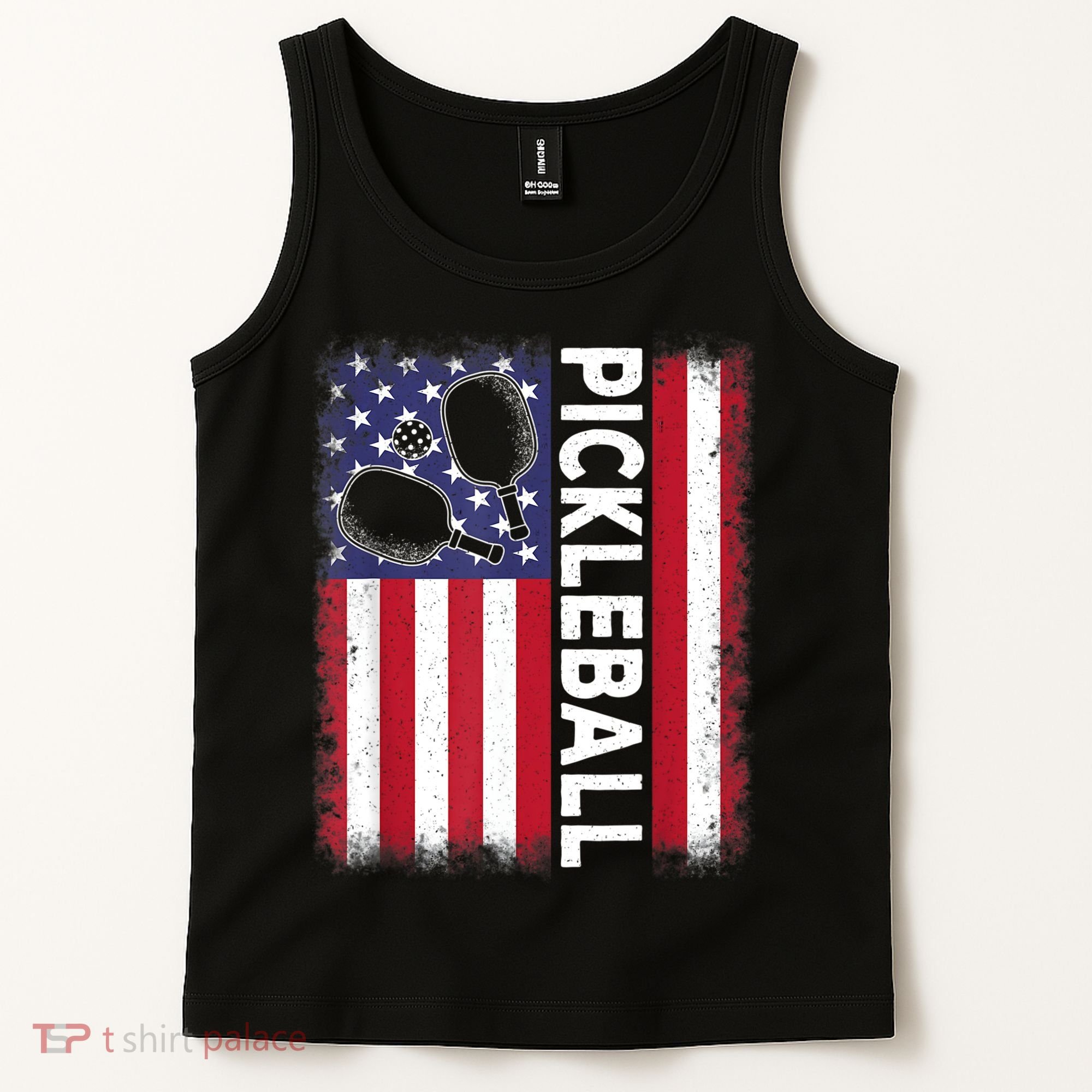 Pickleball American Flag Funny Pickleball Lover Tank Top