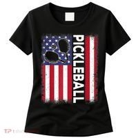 Pickleball American Flag Funny Pickleball Lover Women's T-Shirt thumb 0