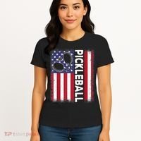 Pickleball American Flag Funny Pickleball Lover Women's T-Shirt thumb 4