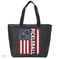 Pickleball American Flag Funny Pickleball Lover Tote Bag thumb 0