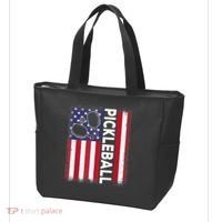Pickleball American Flag Funny Pickleball Lover Tote Bag thumb 3
