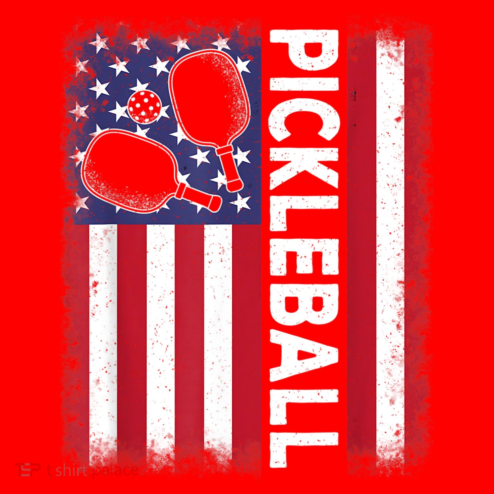 Pickleball American Flag Funny Pickleball Lover Santa Hat