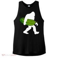 Pickle Art For Women Bigfoot Cucumber Ladies PosiCharge Tri-Blend Wicking Tank thumb 0