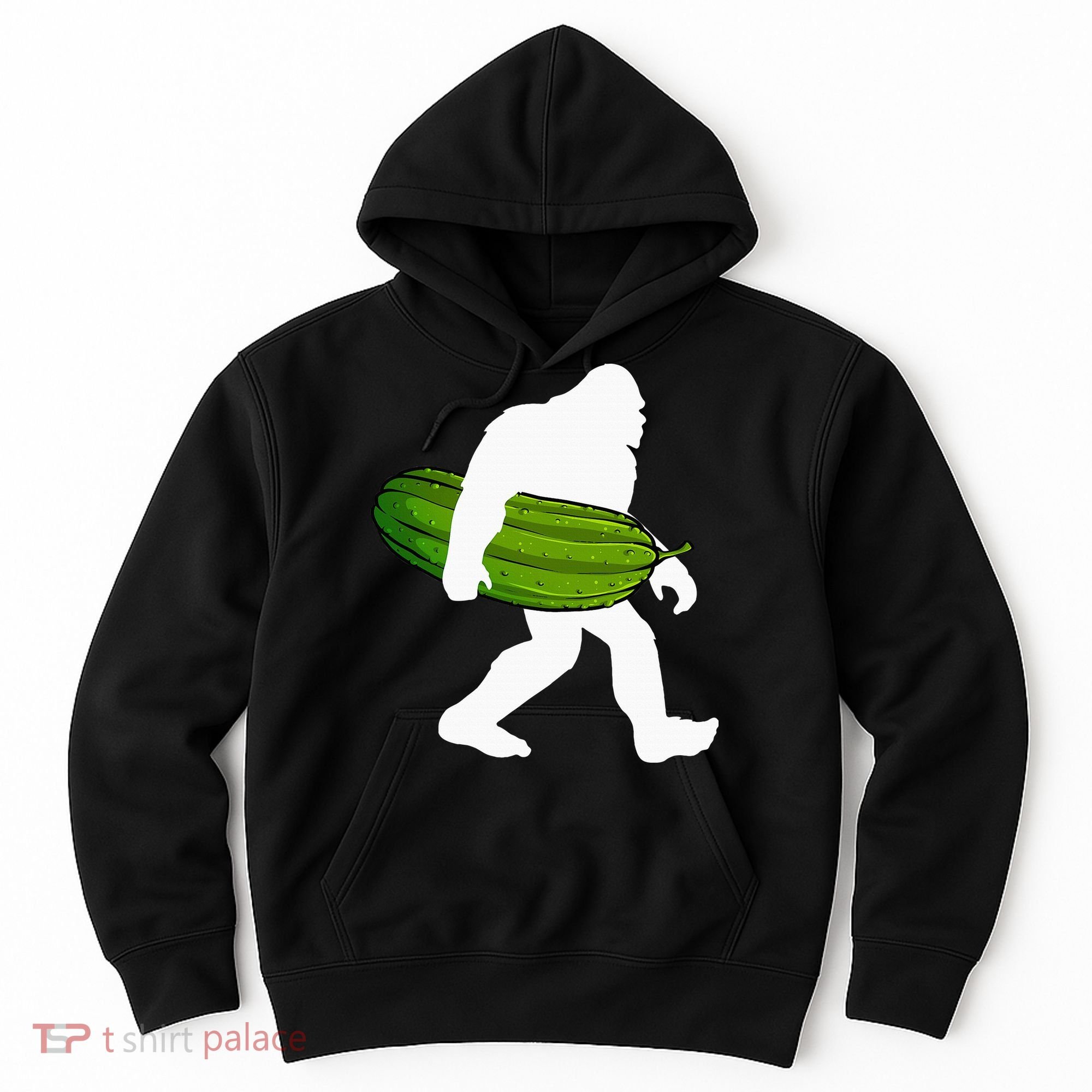 Pickle Art For Women Bigfoot Cucumber Hoodie