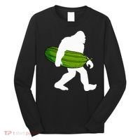 Pickle Art For Women Bigfoot Cucumber Long Sleeve Shirt thumb 0