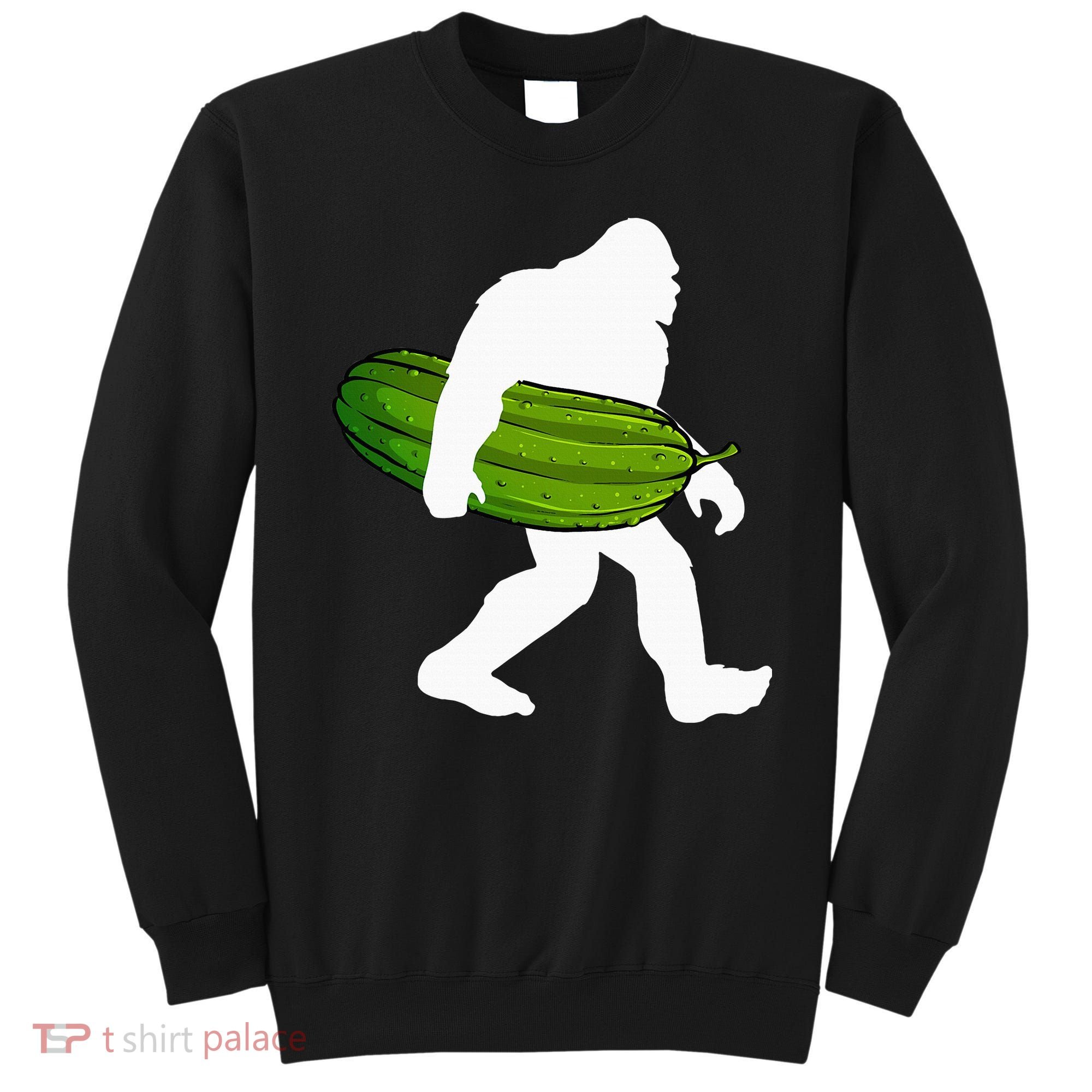 Pickle Art For Women Bigfoot Cucumber Sweatshirt
