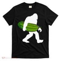 Pickle Art For Women Bigfoot Cucumber T-Shirt thumb 0