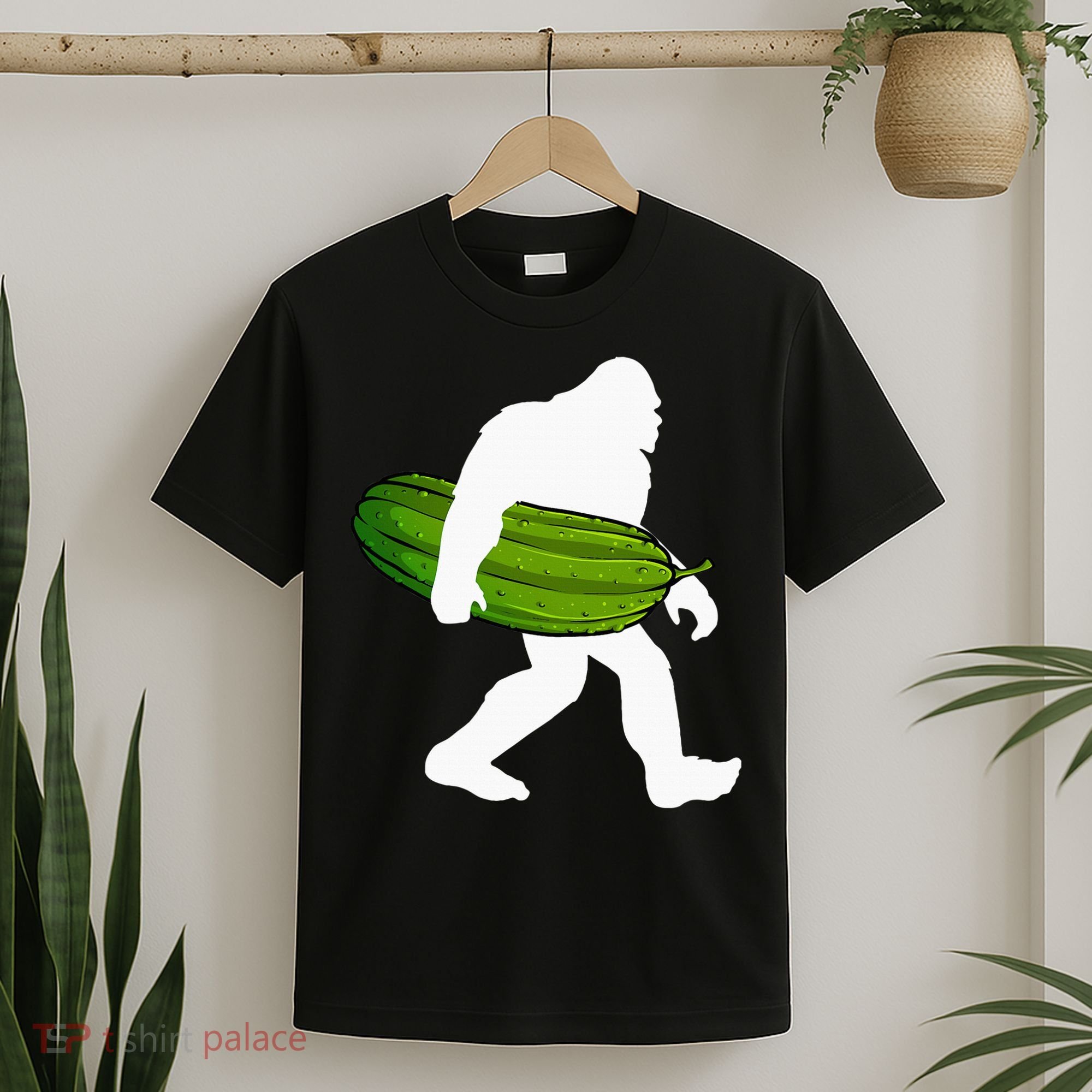 Pickle Art For Women Bigfoot Cucumber T-Shirt