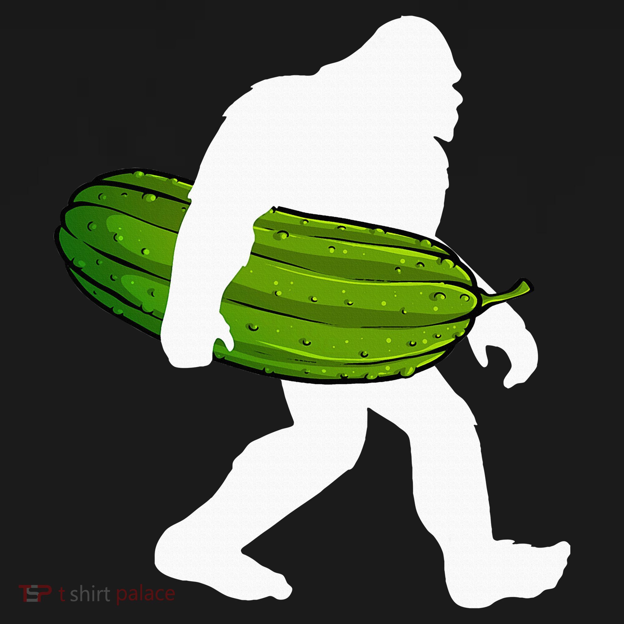 Pickle Art For Women Bigfoot Cucumber T-Shirt