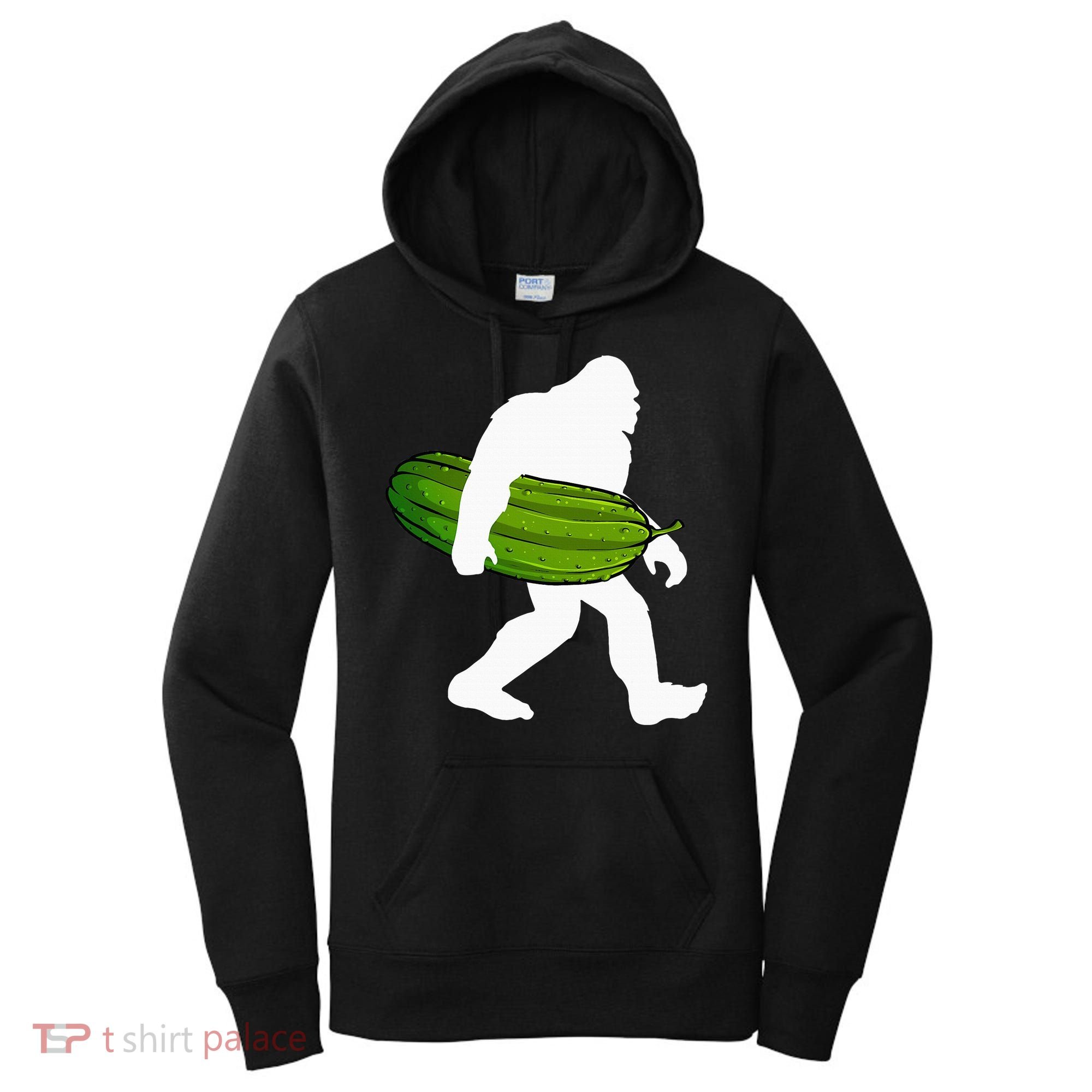 Pickle Art For Women Bigfoot Cucumber Women's Hoodie