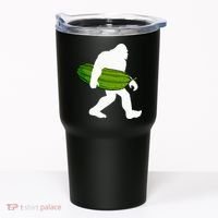 Pickle Art For Women Bigfoot Cucumber Tumbler thumb 0