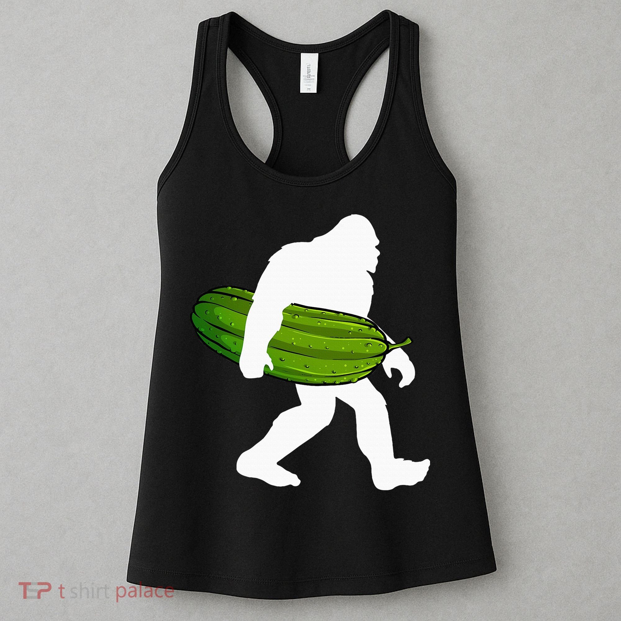 Pickle Art For Women Bigfoot Cucumber Women's Tank Top