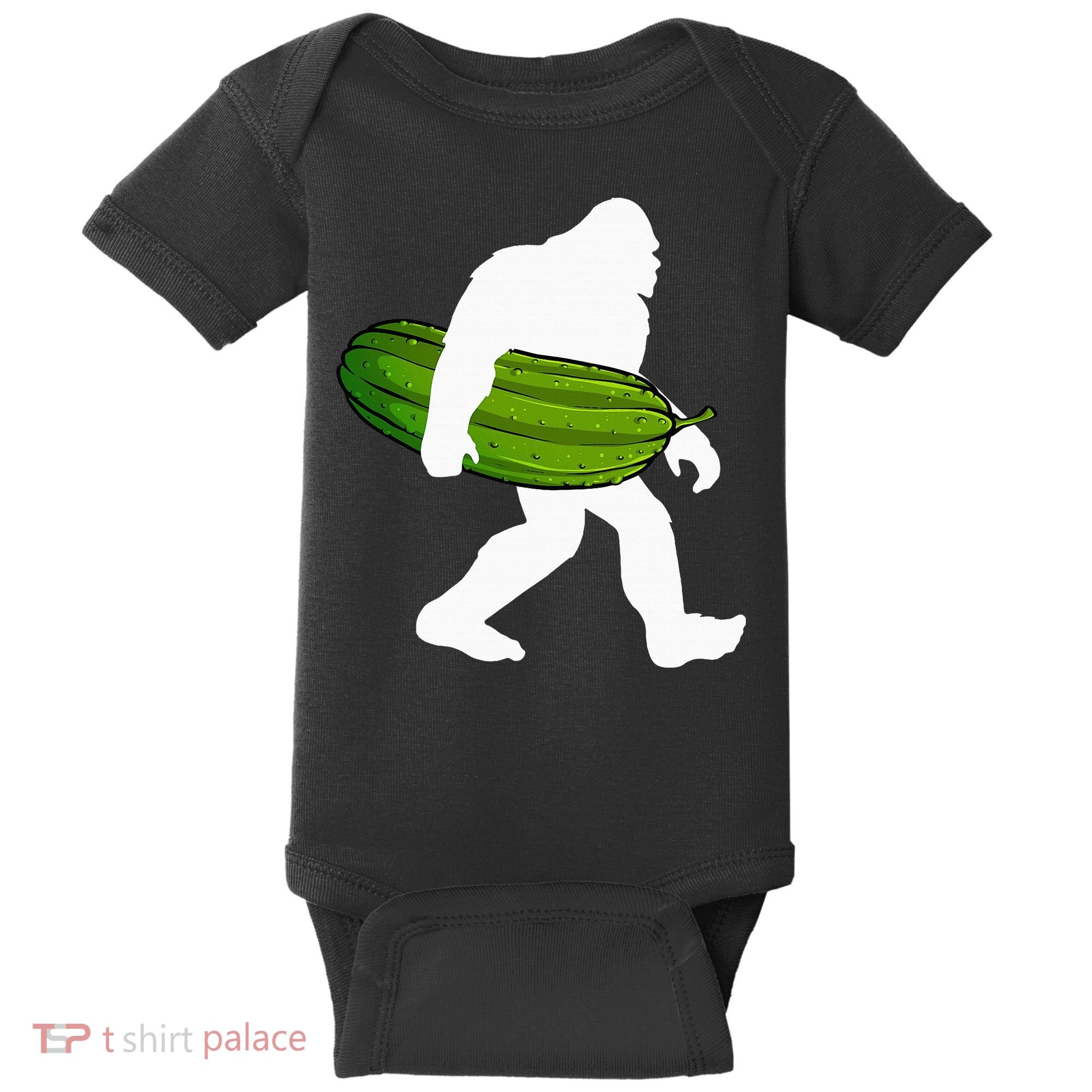 Pickle Art For Women Bigfoot Cucumber Baby Bodysuit
