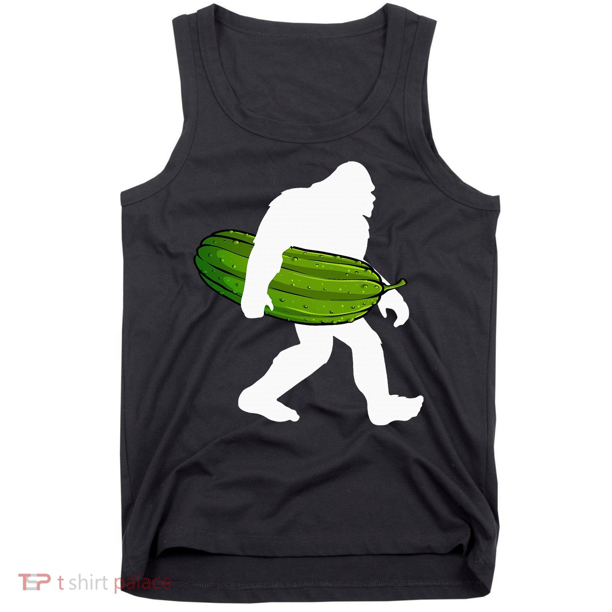 Pickle Art For Women Bigfoot Cucumber Tank Top
