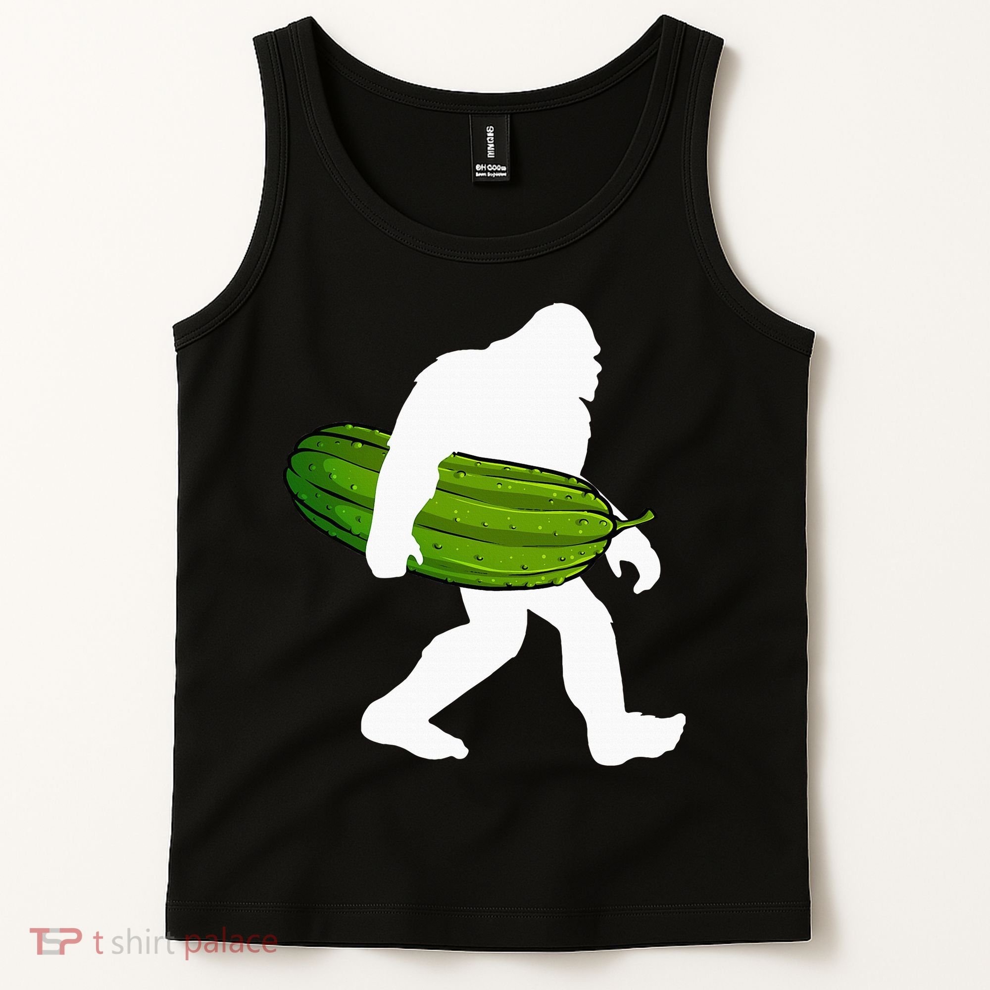 Pickle Art For Women Bigfoot Cucumber Tank Top