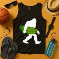Pickle Art For Women Bigfoot Cucumber Tank Top thumb 4