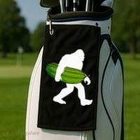 Pickle Art For Women Bigfoot Cucumber Golf Towel thumb 2