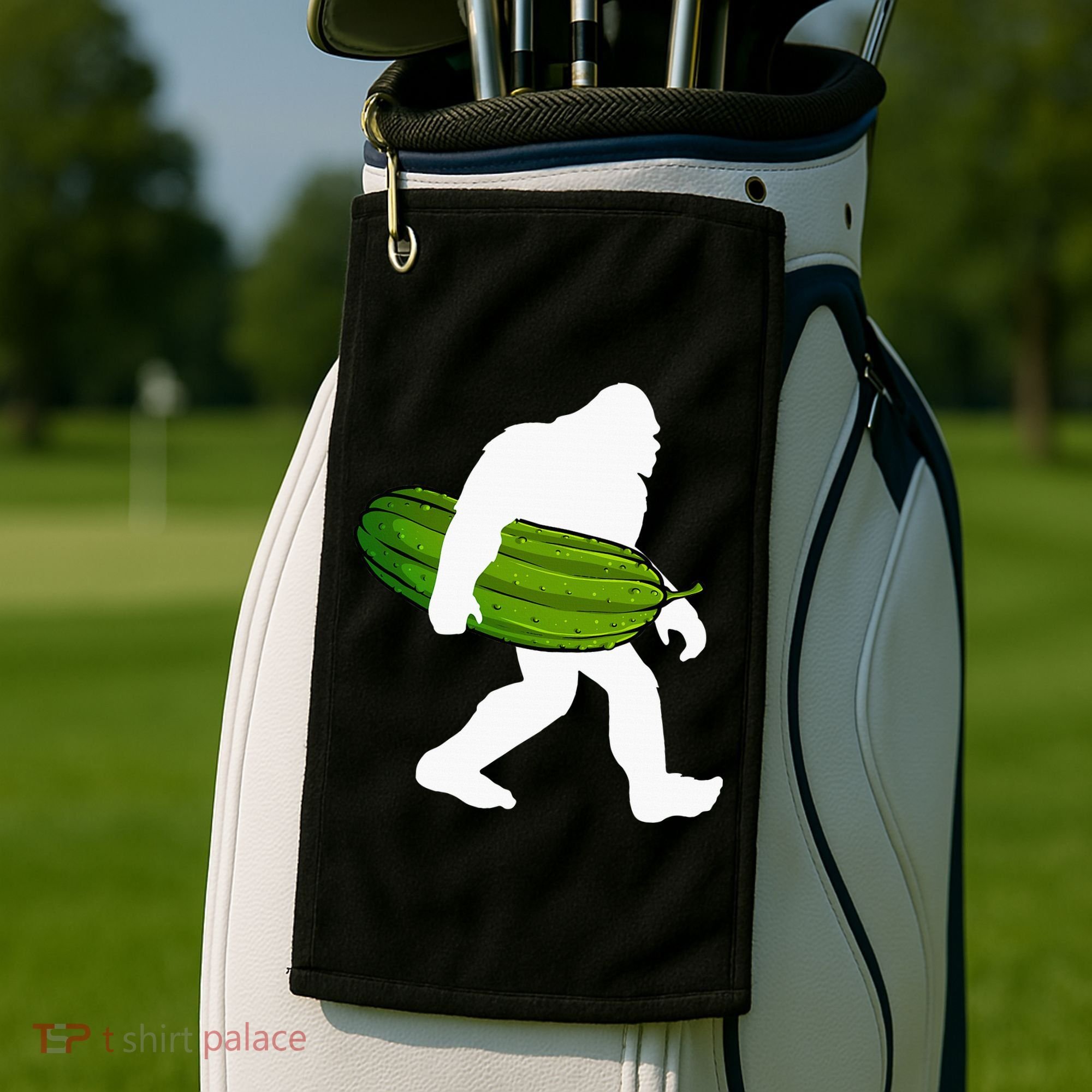 Pickle Art For Women Bigfoot Cucumber Golf Towel