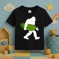 Pickle Art For Women Bigfoot Cucumber Toddler T-Shirt thumb 3
