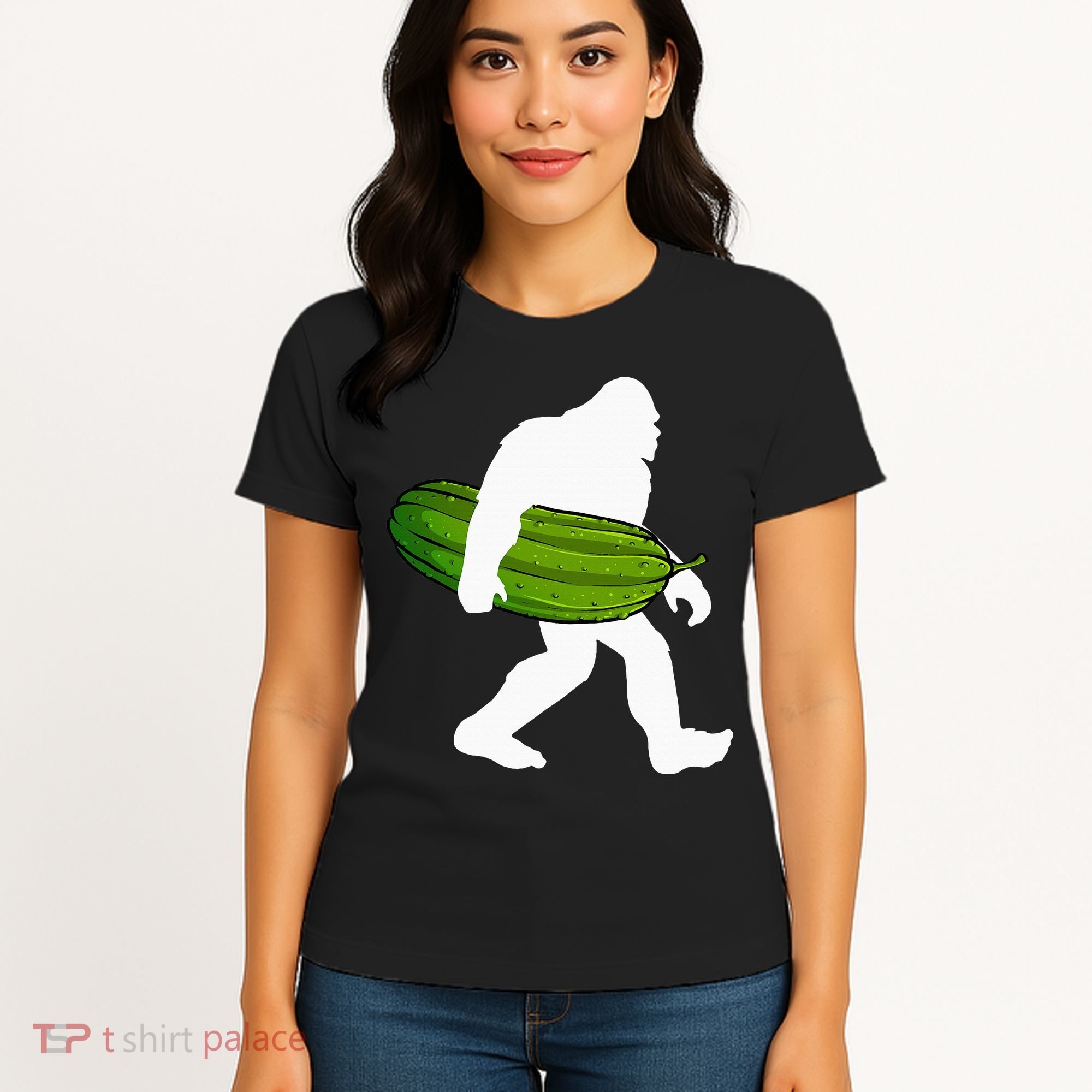 Pickle Art For Women Bigfoot Cucumber Women's T-Shirt