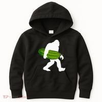 Pickle Art For Women Bigfoot Cucumber Kids Hoodie thumb 0